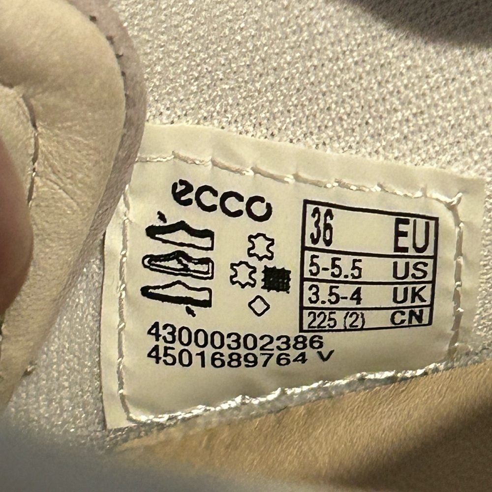 Ecco Women’s Sneaker Soft Size 5-5.5 43000302386 - Picture 9 of 9